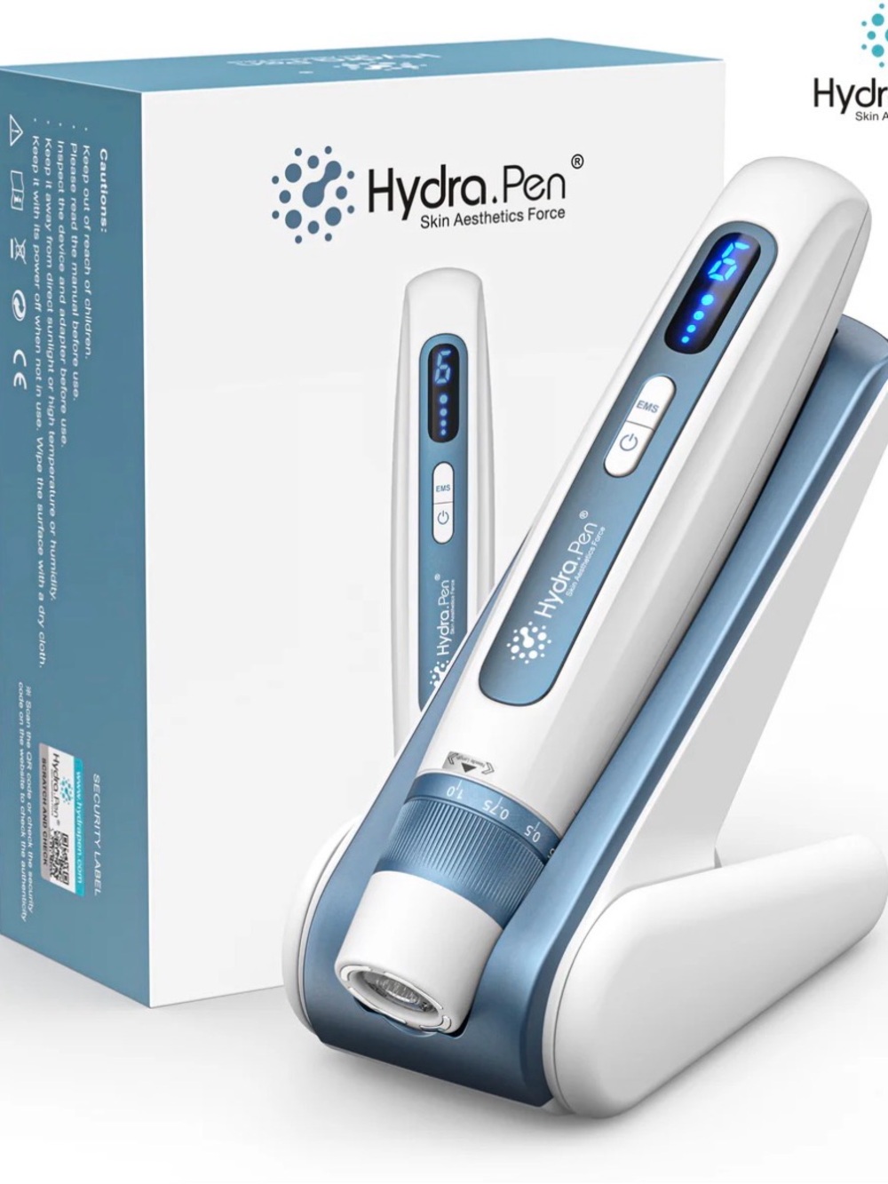 Hydra.Pen Skin Aesthetics Microneedling Device - White & Light Blue